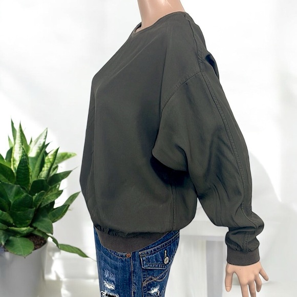 Uniqlo Women’s Green Twill Long Sleeve Top - Picture 9 of 16